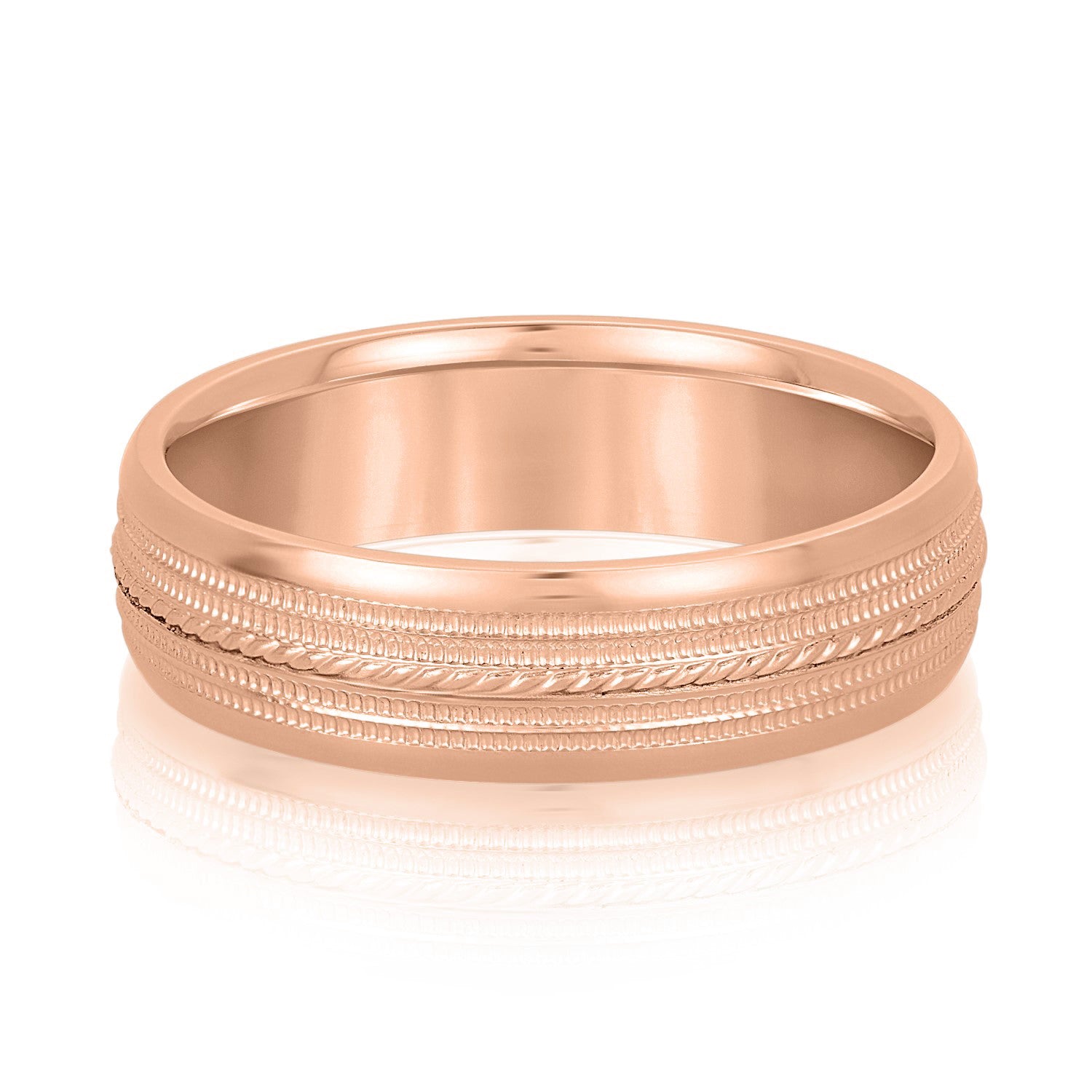 Men's Single Rope Wedding Band-VIRABYANI